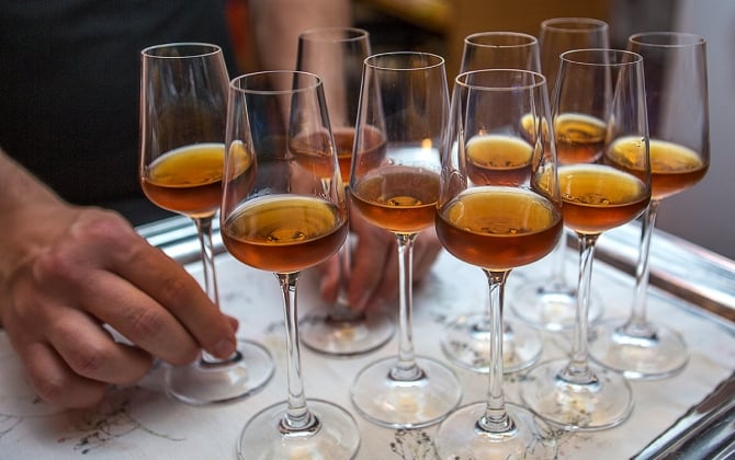 glasses of brandy