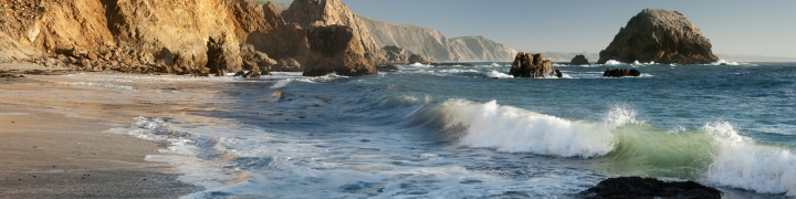 Scenic view of Point Reyes National Seashore Beach in California