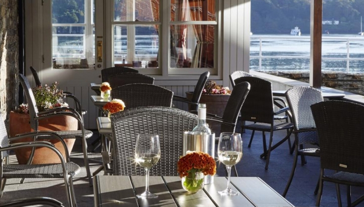 The Trident Hotel patio