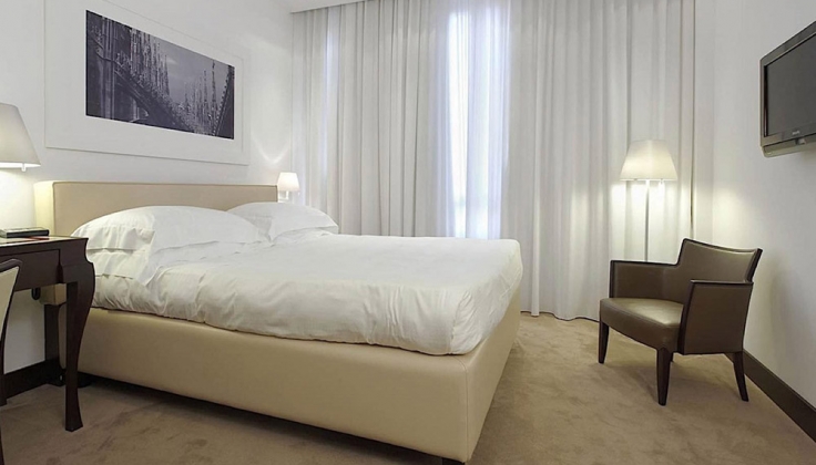 a hotel bedroom