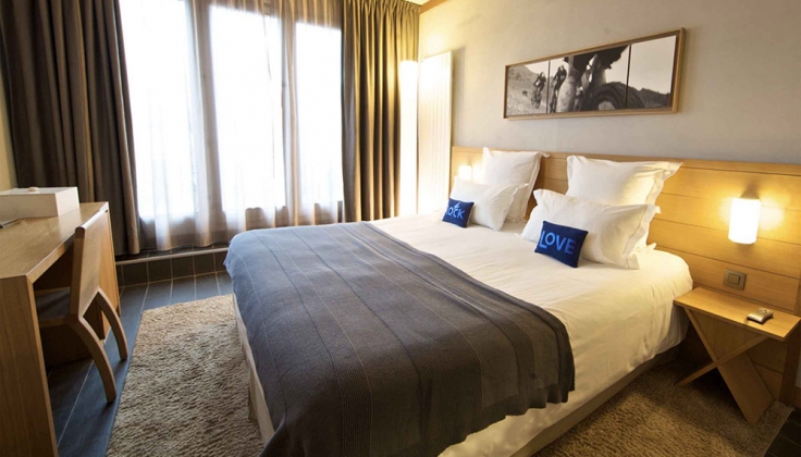 a hotel bedroom