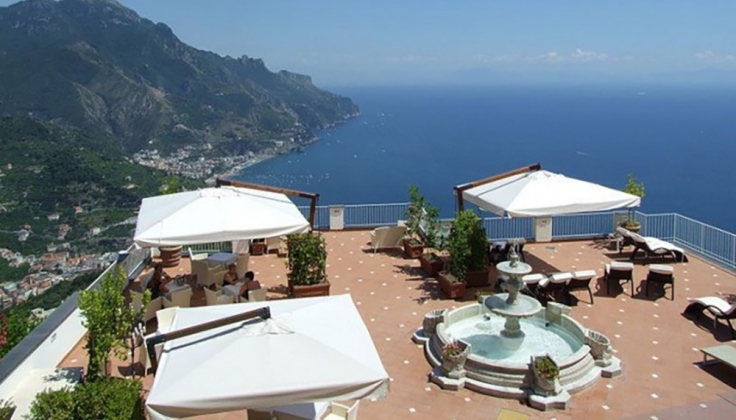 hotel villa fraulo terrace overlooking the mediterranean