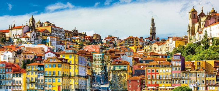 Portuguese city waterfront