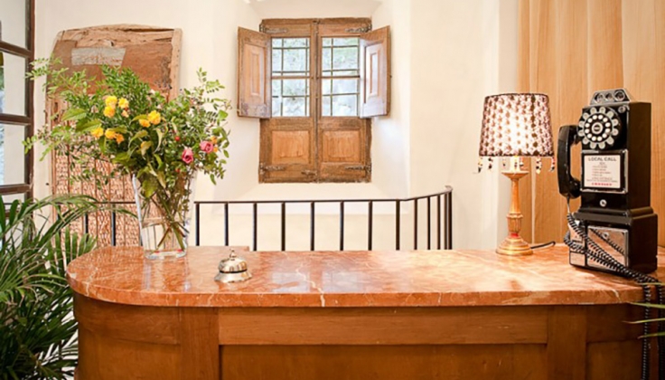 a hotel lobby
