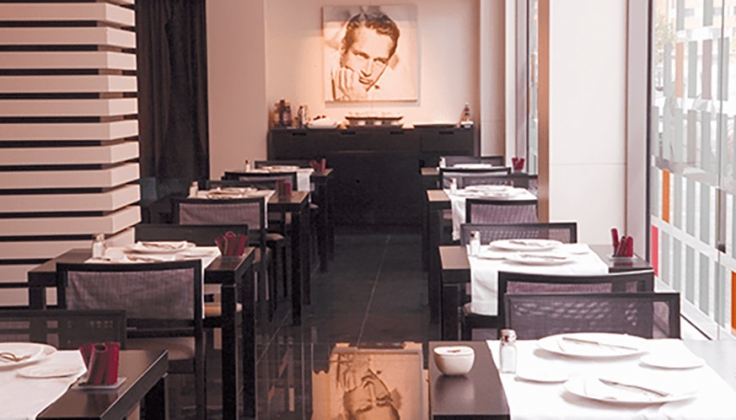 Dining area in the Hotel Hesperia Bilbao