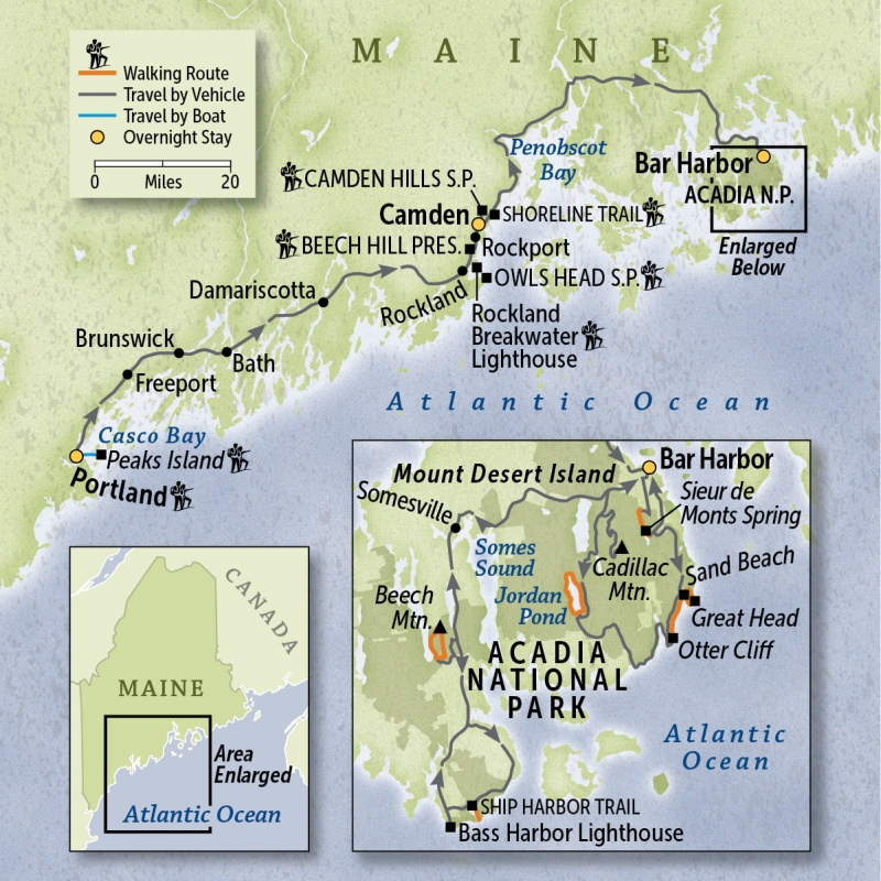 Maine Portland, Camden & Acadia National Park Country Walkers