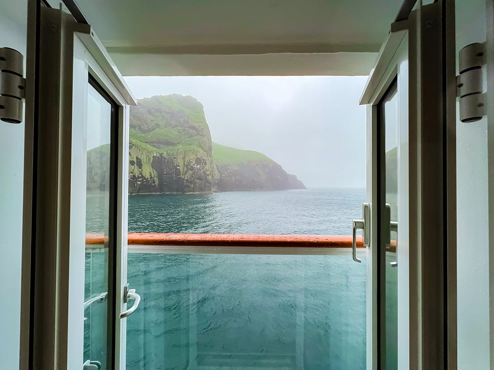 Icelandic coast from balcony